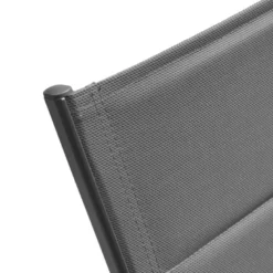 Set transat et table d'appoint barbados textilène gris - aluminium anthracite