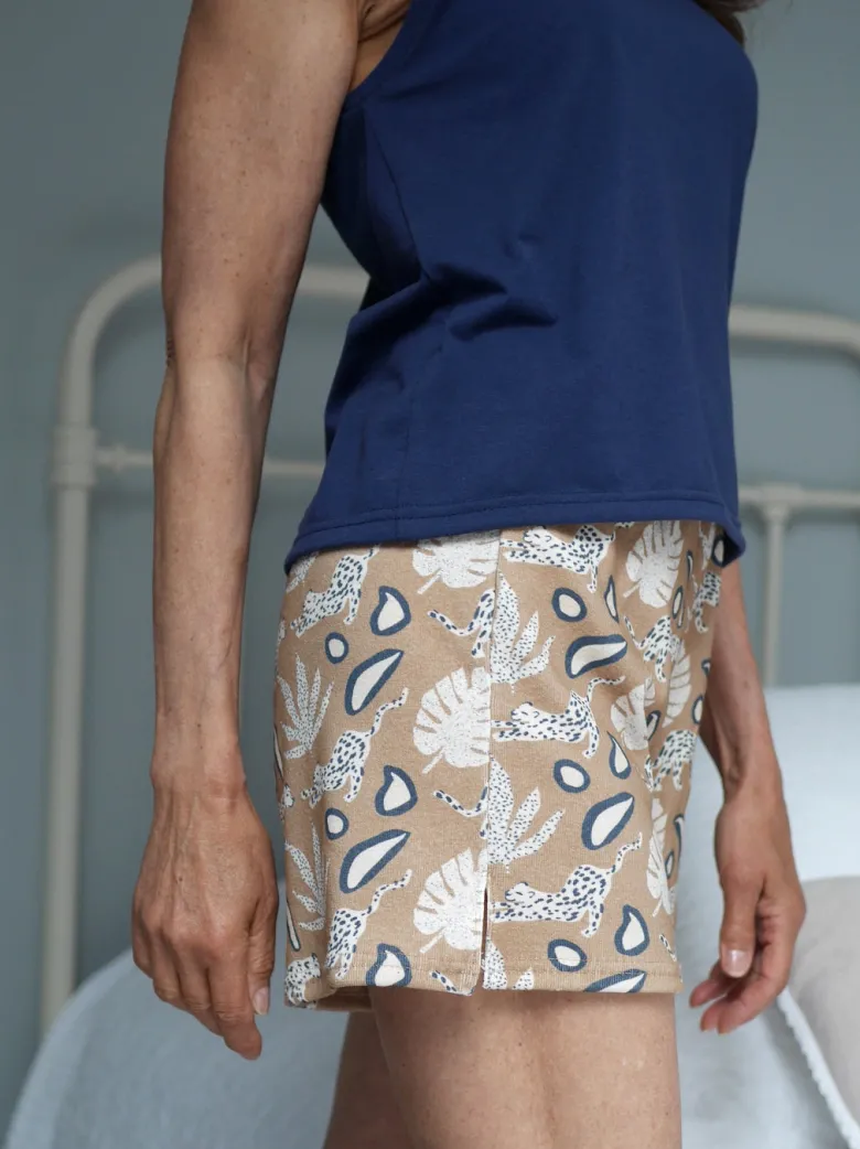 Short pyjama albatros motif panthère L