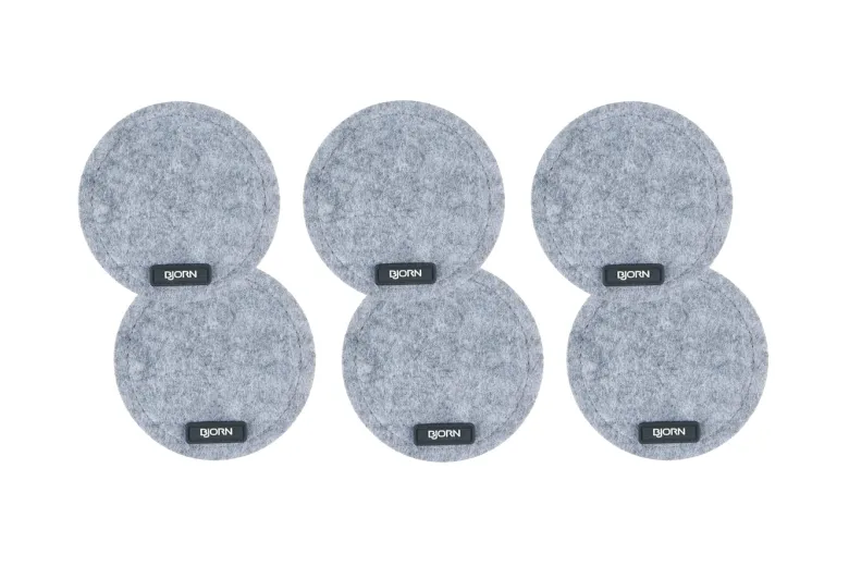 Sous-verre rond - feutre recyclé gris