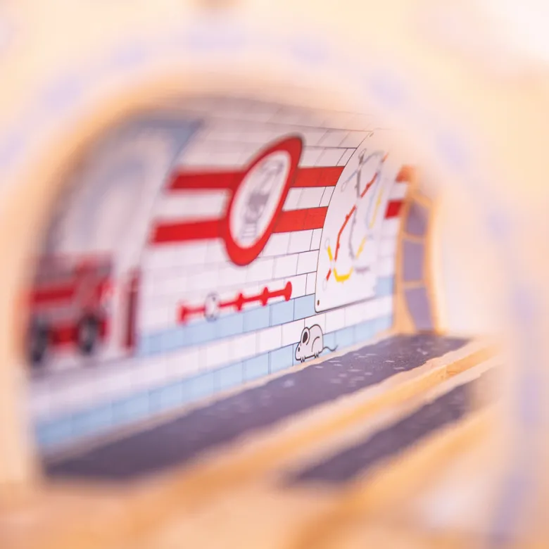 Station de métro en bois