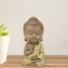 Statuette bouddha toge jaune