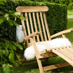 Steamer /chaise longue en teck brut qual