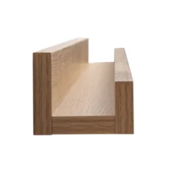Support mural cadres photos - étagère linéaire en bois clair chêne l120 cm linea