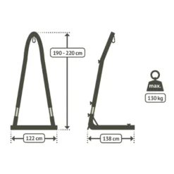 Support pour chaise hamac en métal