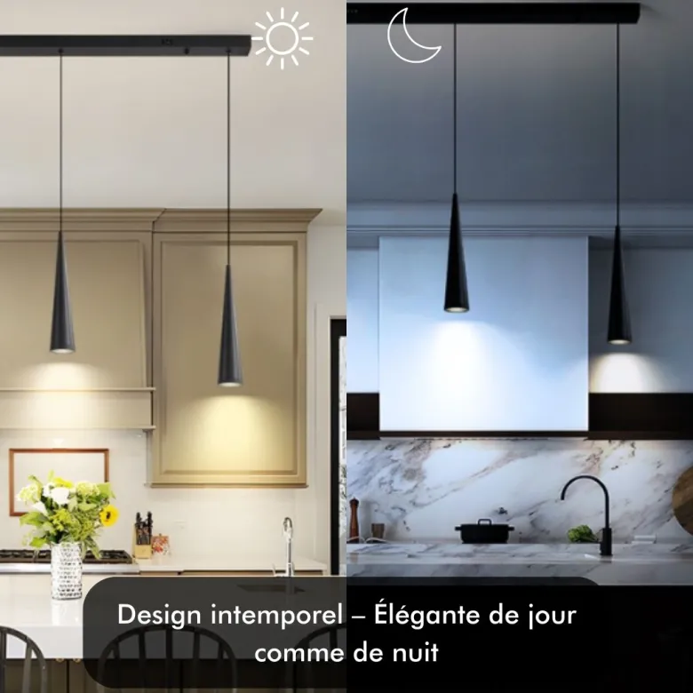 Suspension led - inoleds - mavea noir - dimmable