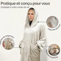 Sweat à capuche, plaid