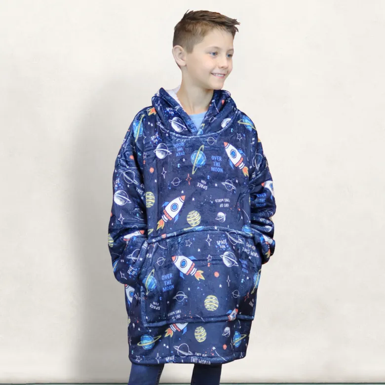 Sweat à capuche plaid - enfant