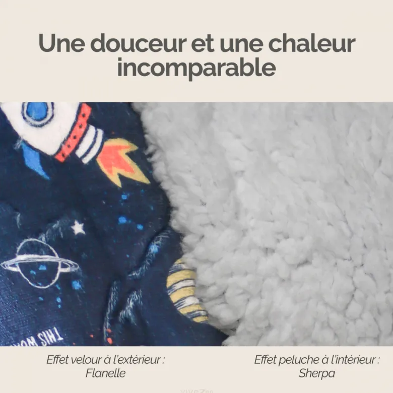 Sweat à capuche plaid - enfant