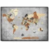 Tableau carte du monde 3d multicolor s