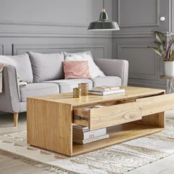 Table basse en bois de mindi