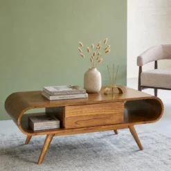 Table basse en bois de mindi