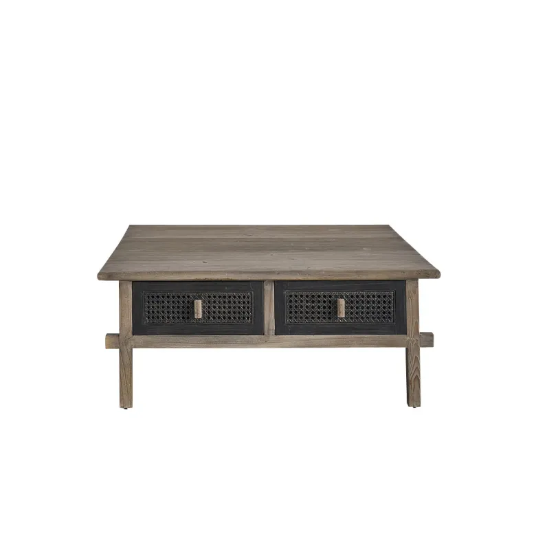 Table basse en pin massif recyclé