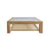 Table basse vitrée en bois de teck
