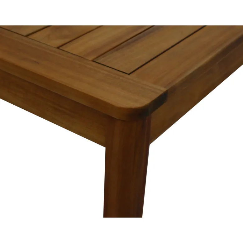 Table de jardin carrée en bois massif l147 cm akis