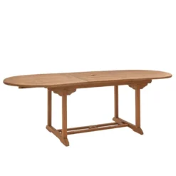 Table de jardin ovale teck huilé 8/10pe