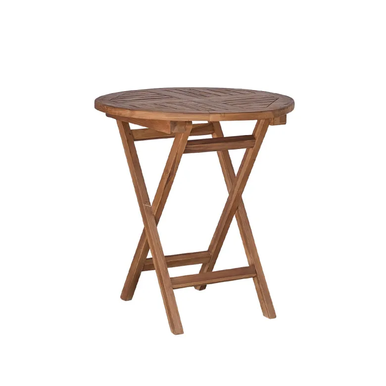 Table de jardin ronde en teck