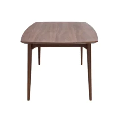 Table extensible rectangulaire en bois foncé noyer l180-230 cm fifties