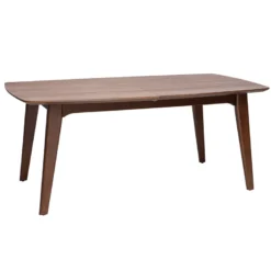 Table extensible rectangulaire en bois foncé noyer l180-230 cm fifties
