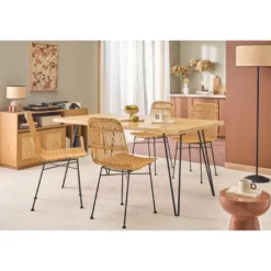 Table à manger en bois manguier massif l160 cm vibes