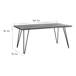 Table à manger en bois manguier massif l160 cm vibes