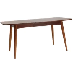 Table à manger extensible rectangulaire en bois foncé l130-160 cm nordeco