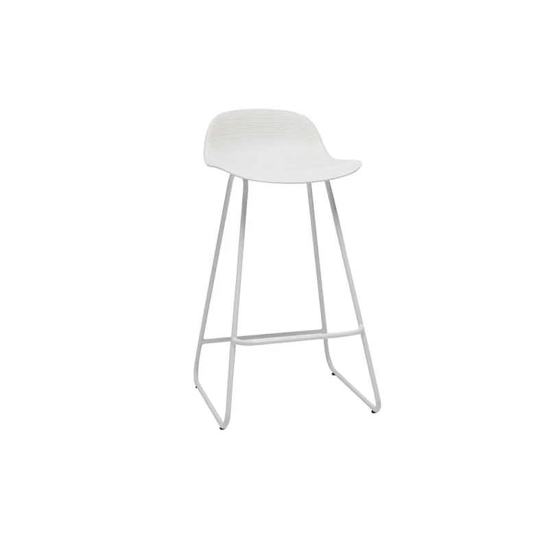 Tabourets de bar blancs h65 cm (lot de 2) ella