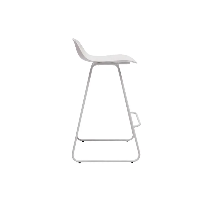 Tabourets de bar blancs h65 cm (lot de 2) ella