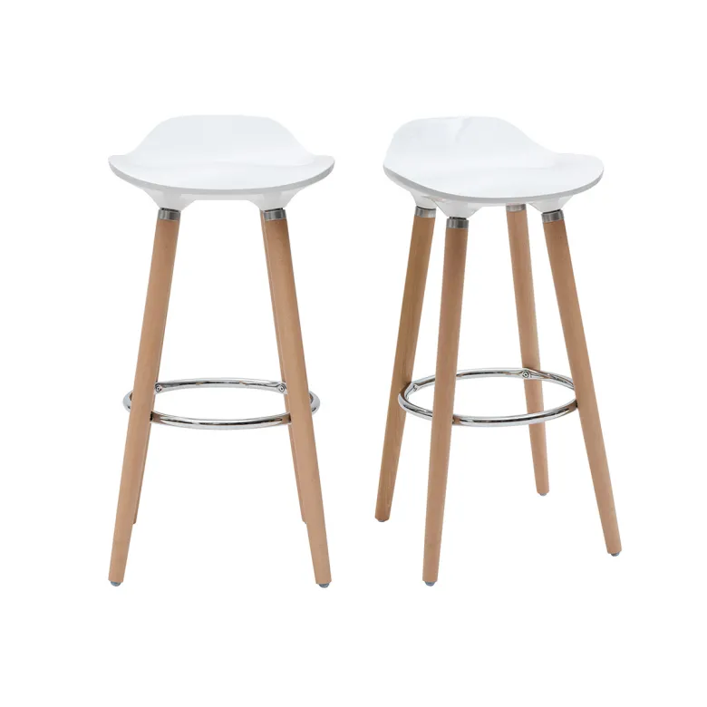 Tabourets de bar blancs (lot de 2) gilda