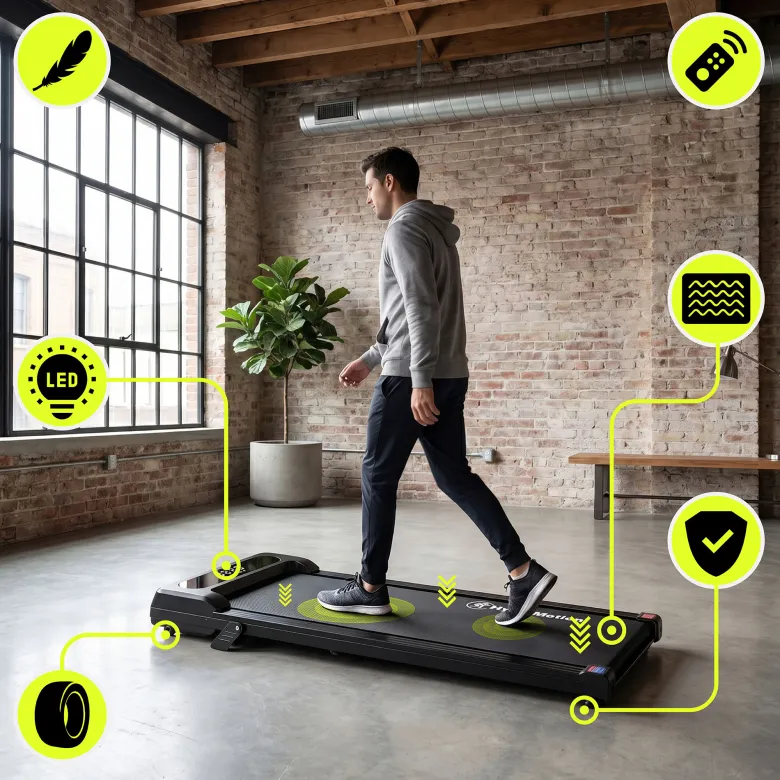 Tapis de marche sous bureau walkpad hypermotion compact et silencieux