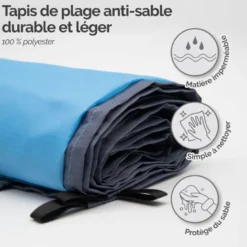 Tapis de plage anti-sable imperméable