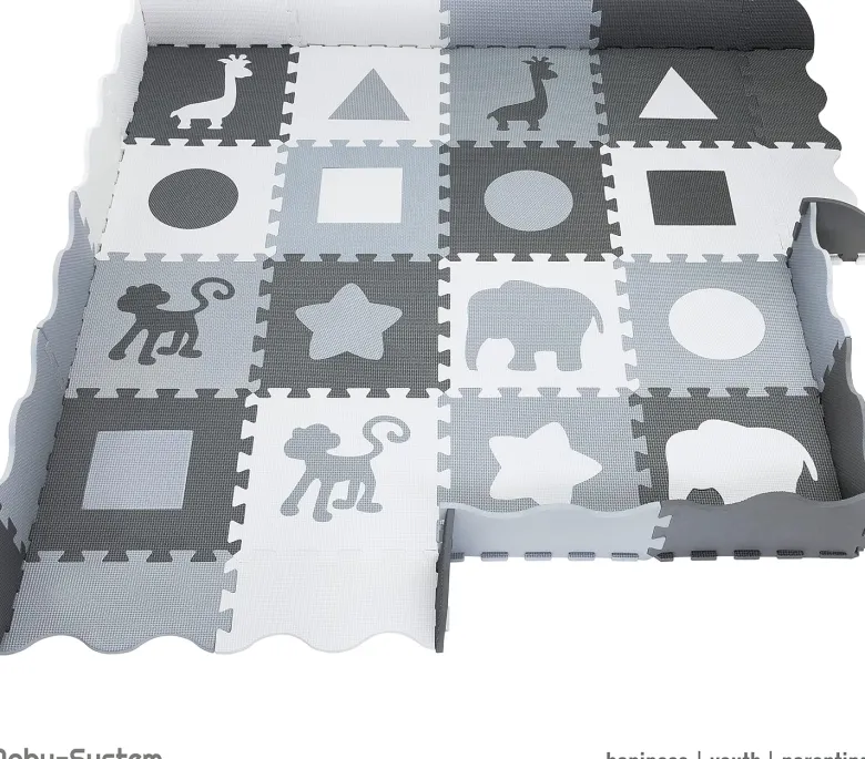 Tapis d'eveil bébé, tapis puzzle mousse