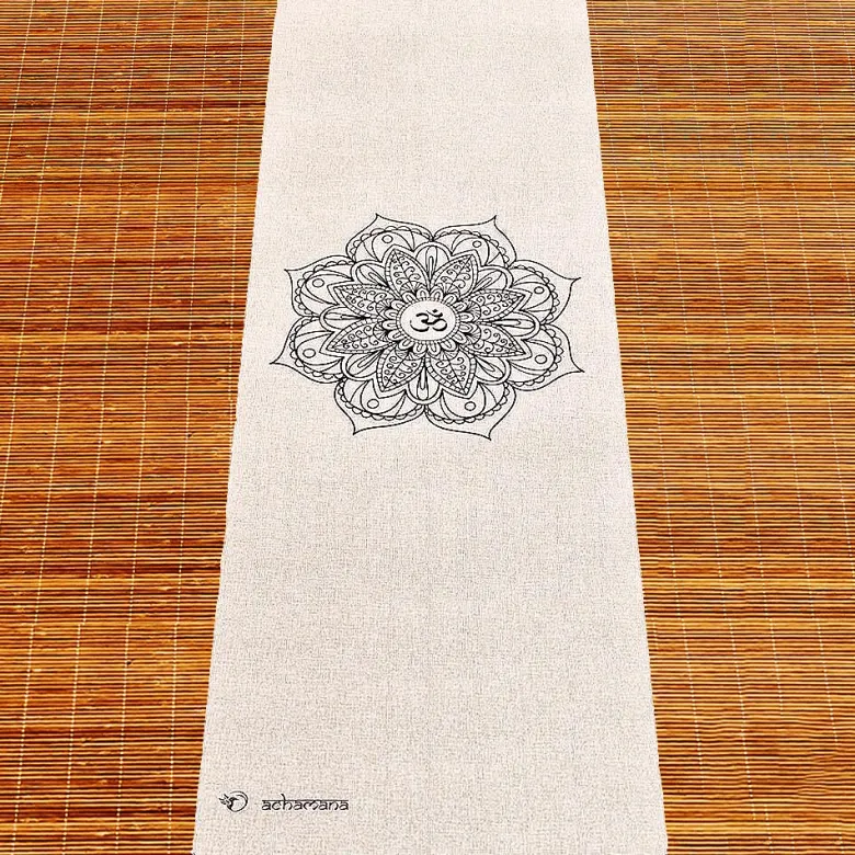 Tapis de yoga chanvre mandala
