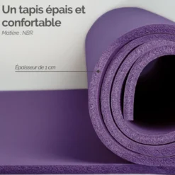 Tapis de yoga 186 x 120 cm