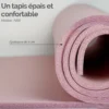 Tapis de yoga 180 x 60 cm