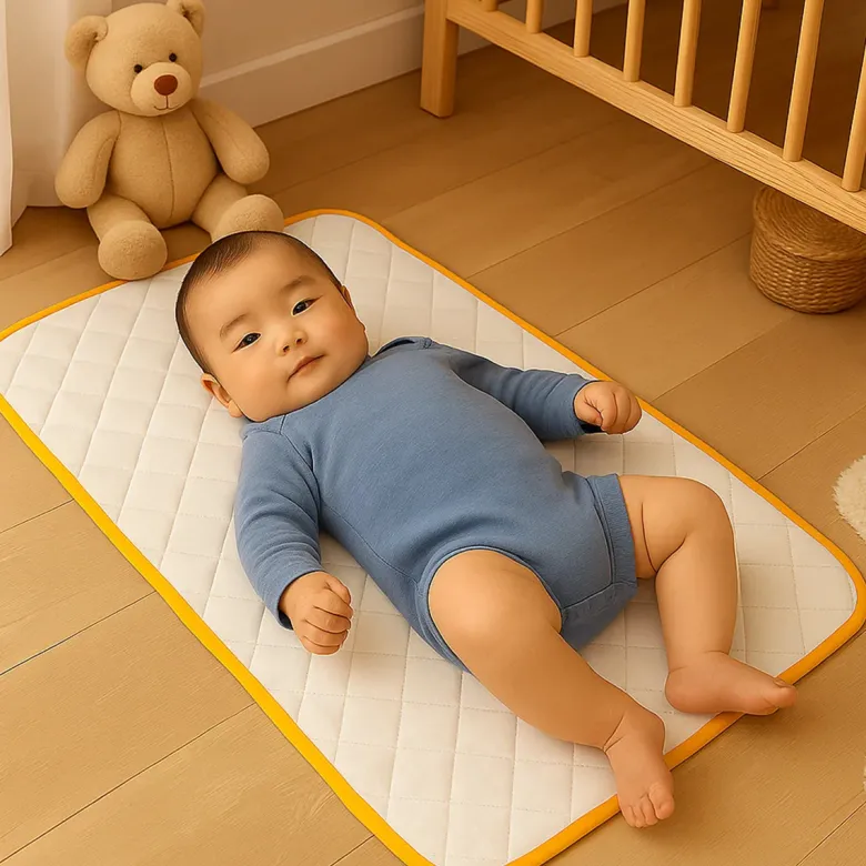 Tapis à langer nomade en coton bio