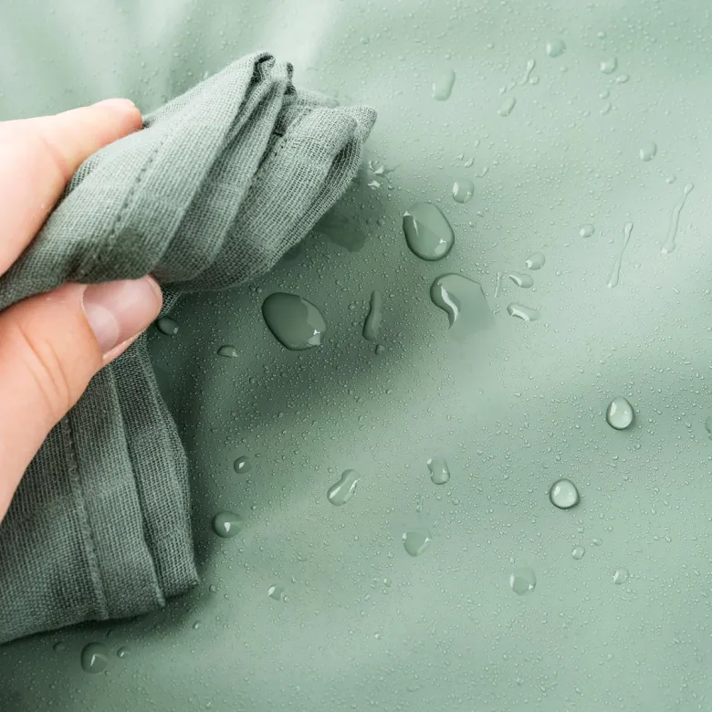 Tapis à langer pliable vert