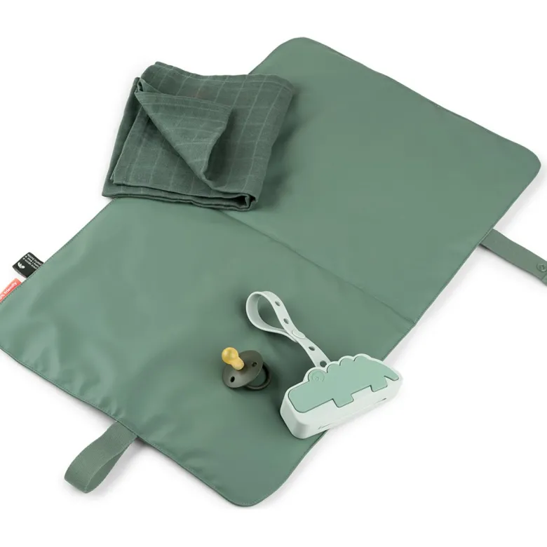 Tapis à langer pliable vert