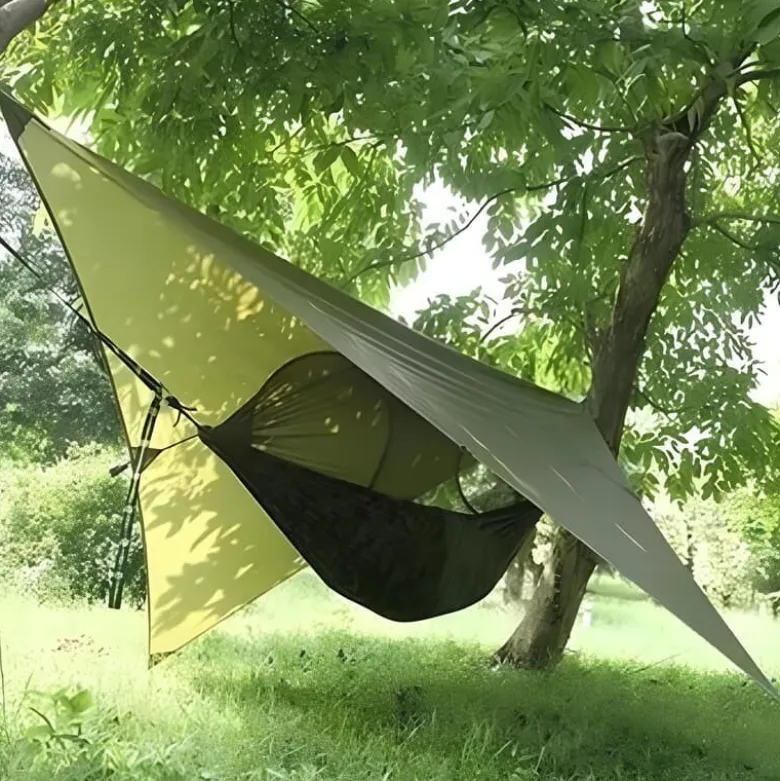Tarp hamac géant vert armé