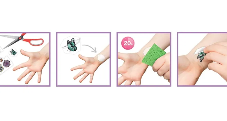 75 tattoos lavables paillettes