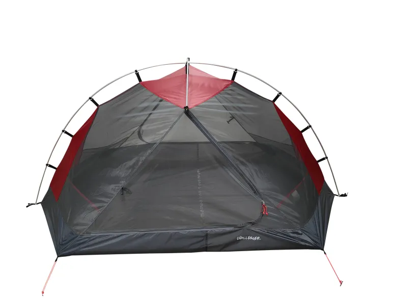 Tente challenger dôme gris et rouge