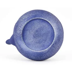 Théière fonte fleur bleu mauve 80cl