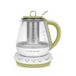 Théière 0.8l 800w blanc et vert