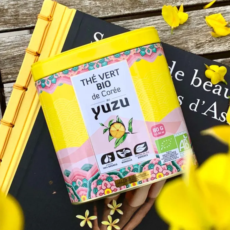 Thé vert bio de Corée au yuzu