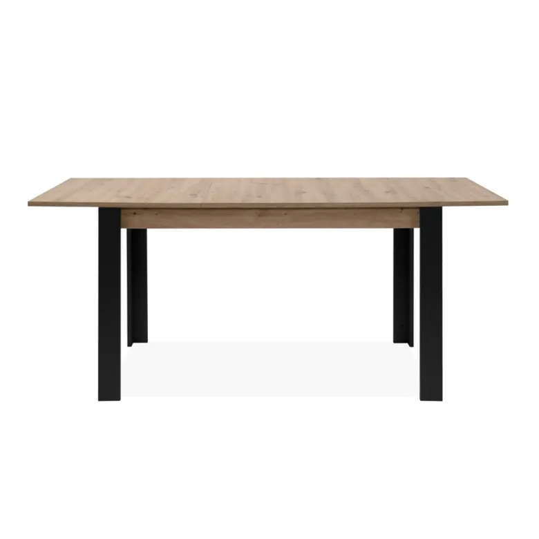 Tolosa table extensible 4 à 6 personnes bois et noir 150x80x75