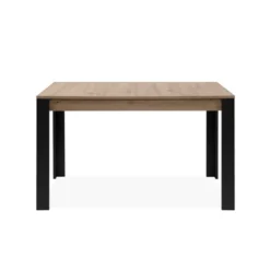 Tolosa table extensible 4 à 6 personnes bois et noir 150x80x75