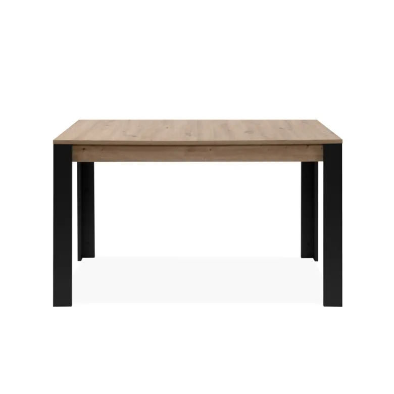 Tolosa table extensible 4 à 6 personnes bois et noir 150x80x75