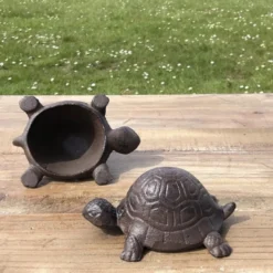 Tortue cache-clé en fonte marron 11.5 x 7 x 5 cm