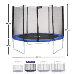 Trampoline bleu 300cm 3access