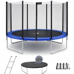 Trampoline bleu 360cm 3access