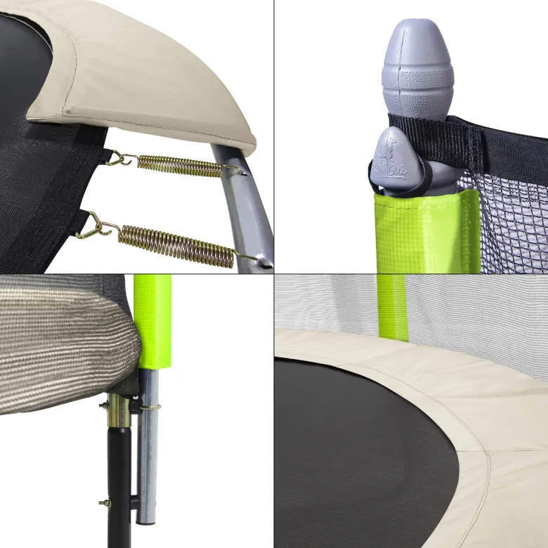 Trampoline jumpi taupe et vert 300